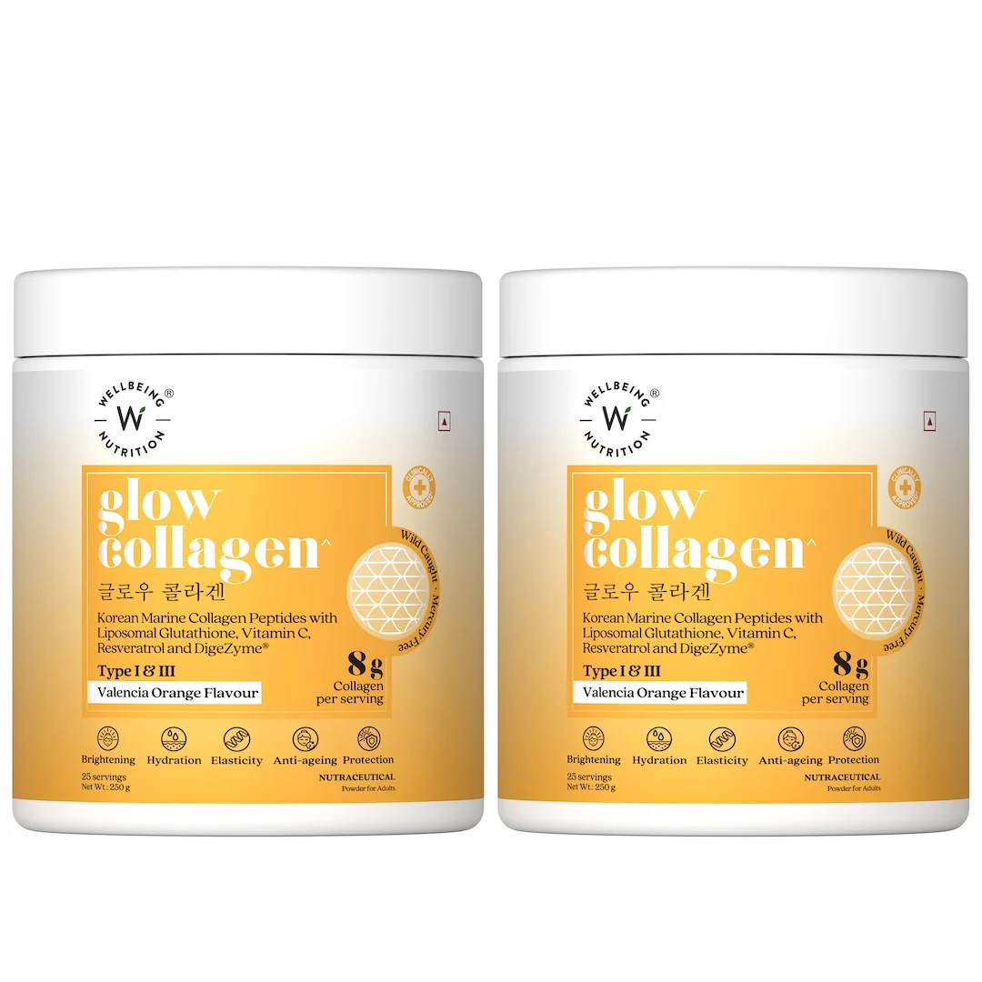Glow Korean Marine Collagen Peptides with Liposomal Glutathione & Vitamin C | Valencia Orange Flavour | 250g - Image 17