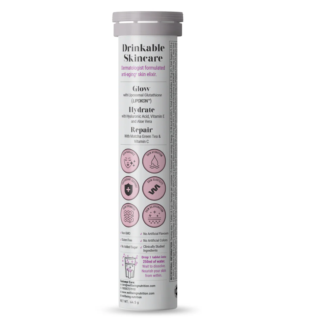 Skin Fuel Liposomal Glutathione 90% - Blueberry & Mint Flavour | 15 Tablets - Image 11