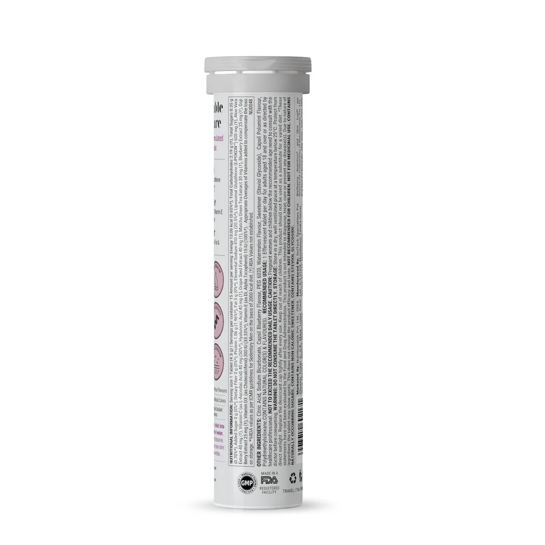 Skin Fuel Liposomal Glutathione 90% - Blueberry & Mint Flavour | 15 Tablets - Image 12