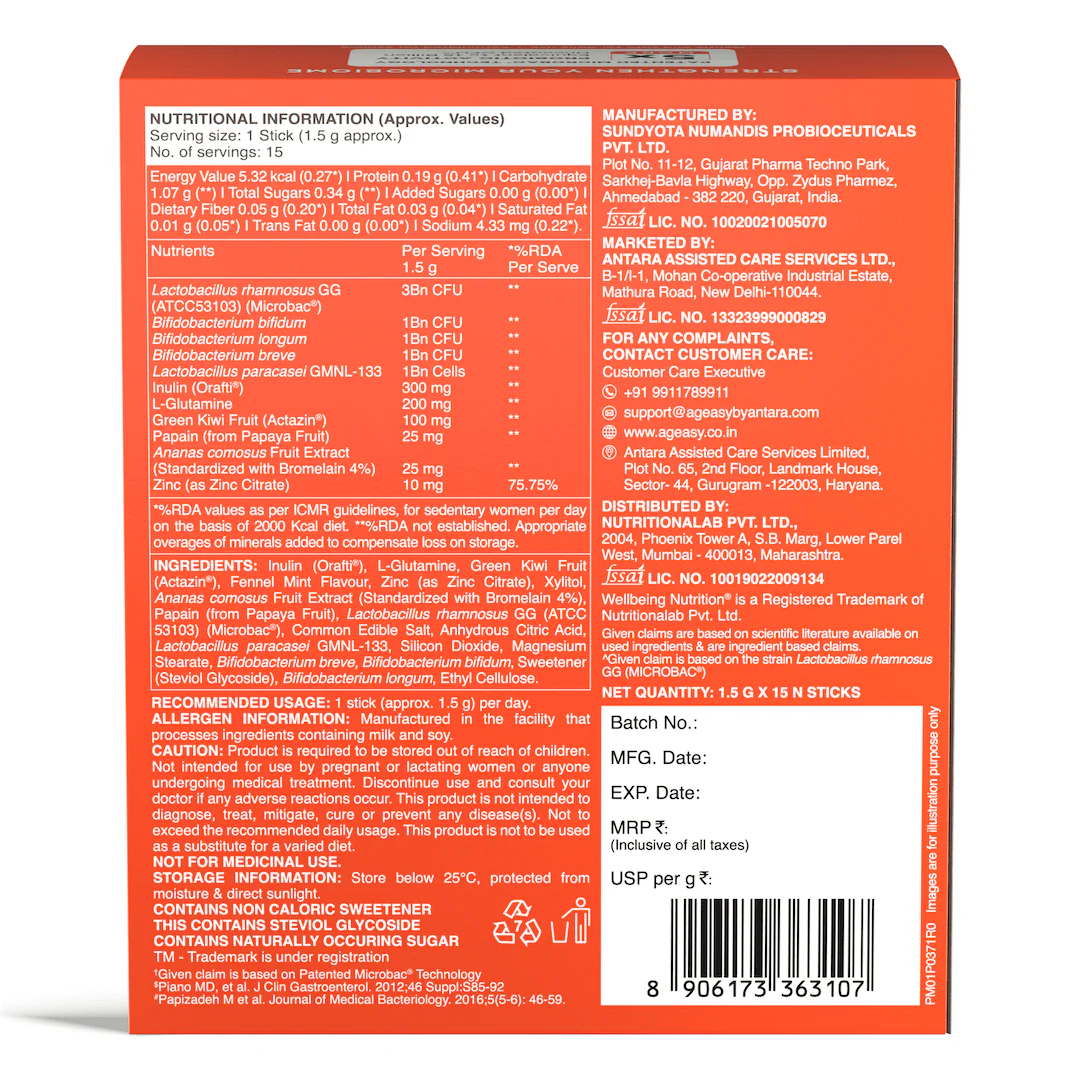 Gut Balance | Leaky Gut & Microbial Balance | For Seniors | 15 Sachets - Image 10