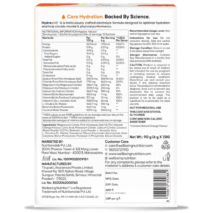 Hydrasalt Blood Orange (Pack of 15) - Image 7