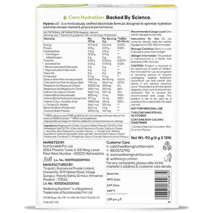 Hydrasalt Cucumber Lemonade (Pack of 15) - Image 7