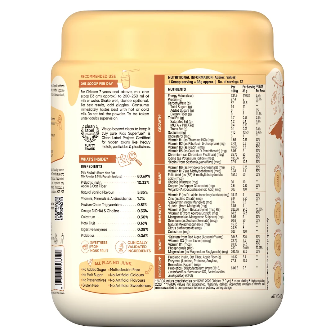 Kids Superfuel | Creamy Vanilla | Nutrition Mix - Image 11