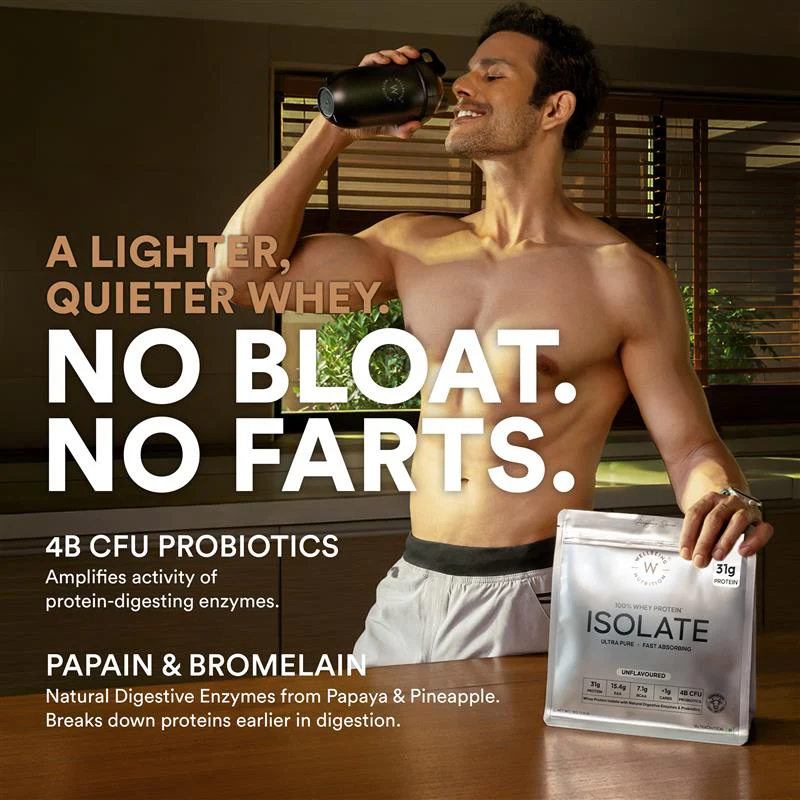 Whey Protein Isolate 31g | 1kg | 4B CFU Probiotics | Unflavoured - Image 3