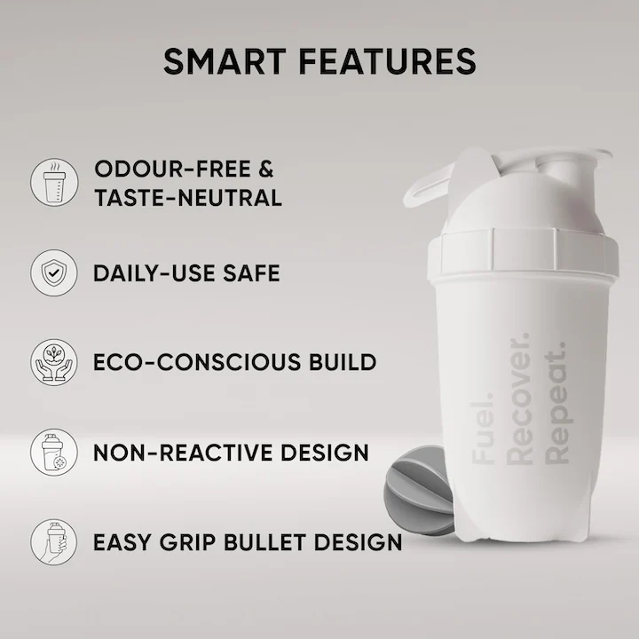 Wellbeing Nutrition Bullet Shaker ( White ) - Image 3