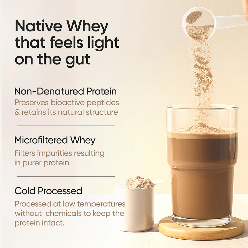 Whey Protein Isolate + Concentrate 24g | 1kg| 4B CFU Probiotics | Cappuccino - Image 3