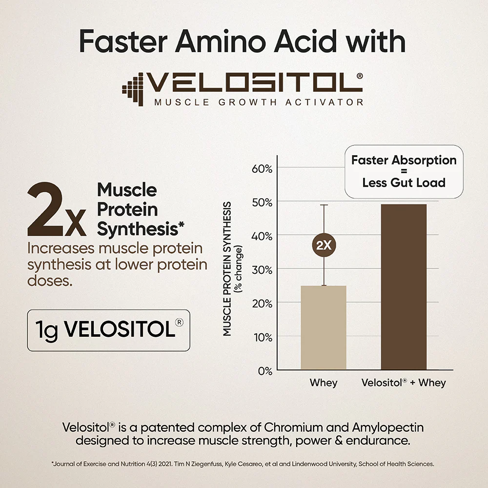 Whey Protein Isolate + Concentrate 24g | 1kg| 4B CFU Probiotics | Cappuccino - Image 5