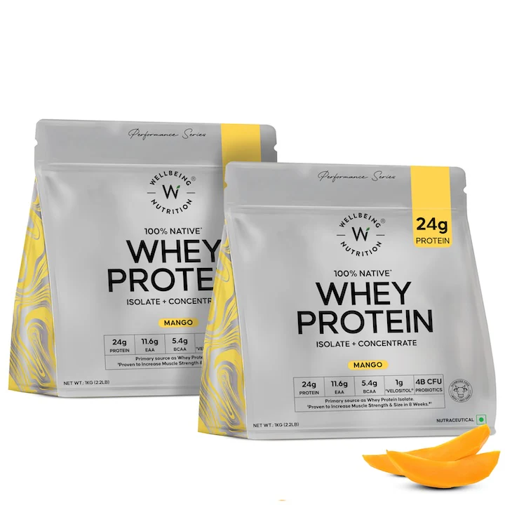 Whey Protein Isolate + Concentrate 24g | 1kg | 4B CFU Probiotics | Mango Flavoured - Image 13