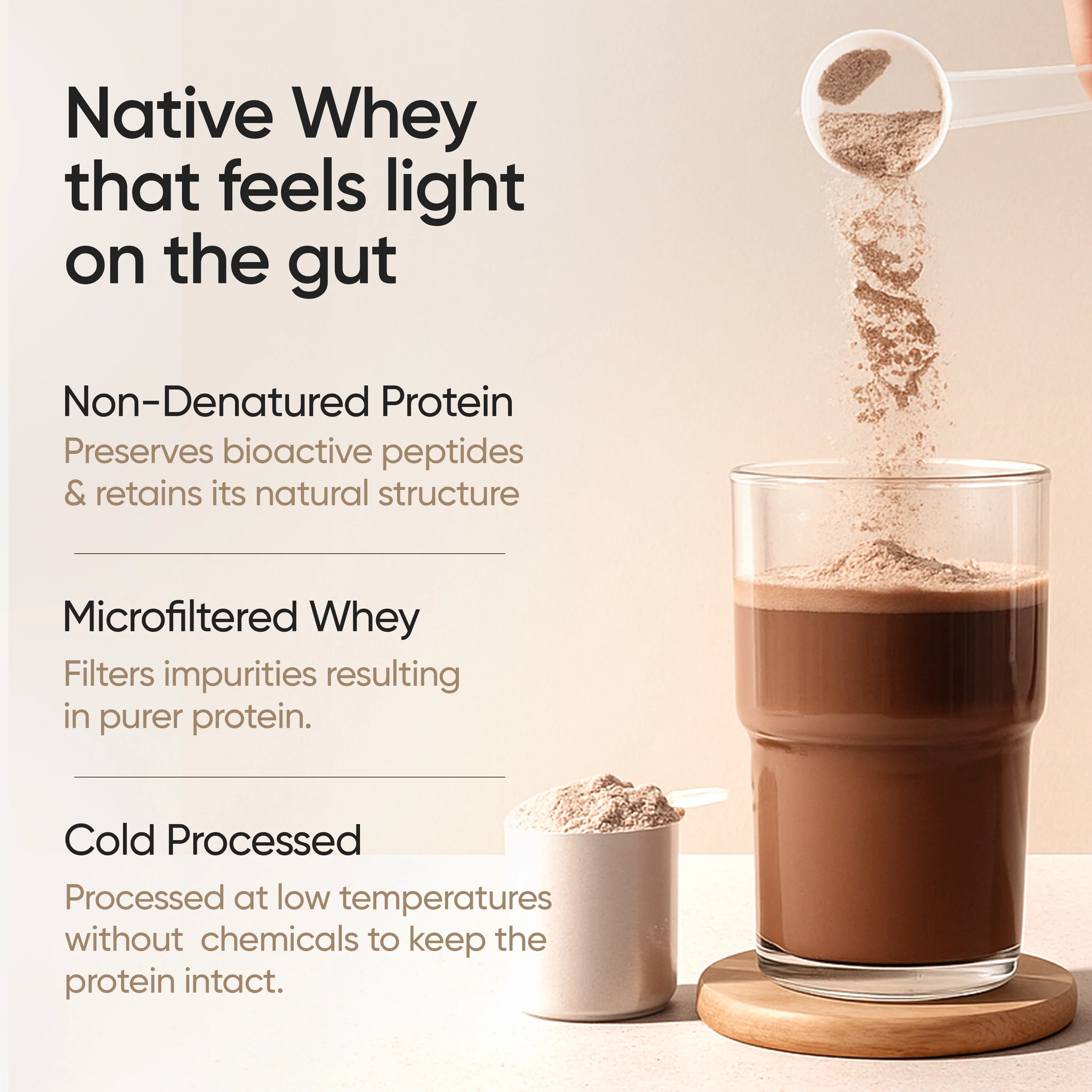 Whey Protein Isolate + Concentrate 24g | 1kg | 4B CFU Probiotics | Swiss Chocolate - Image 4