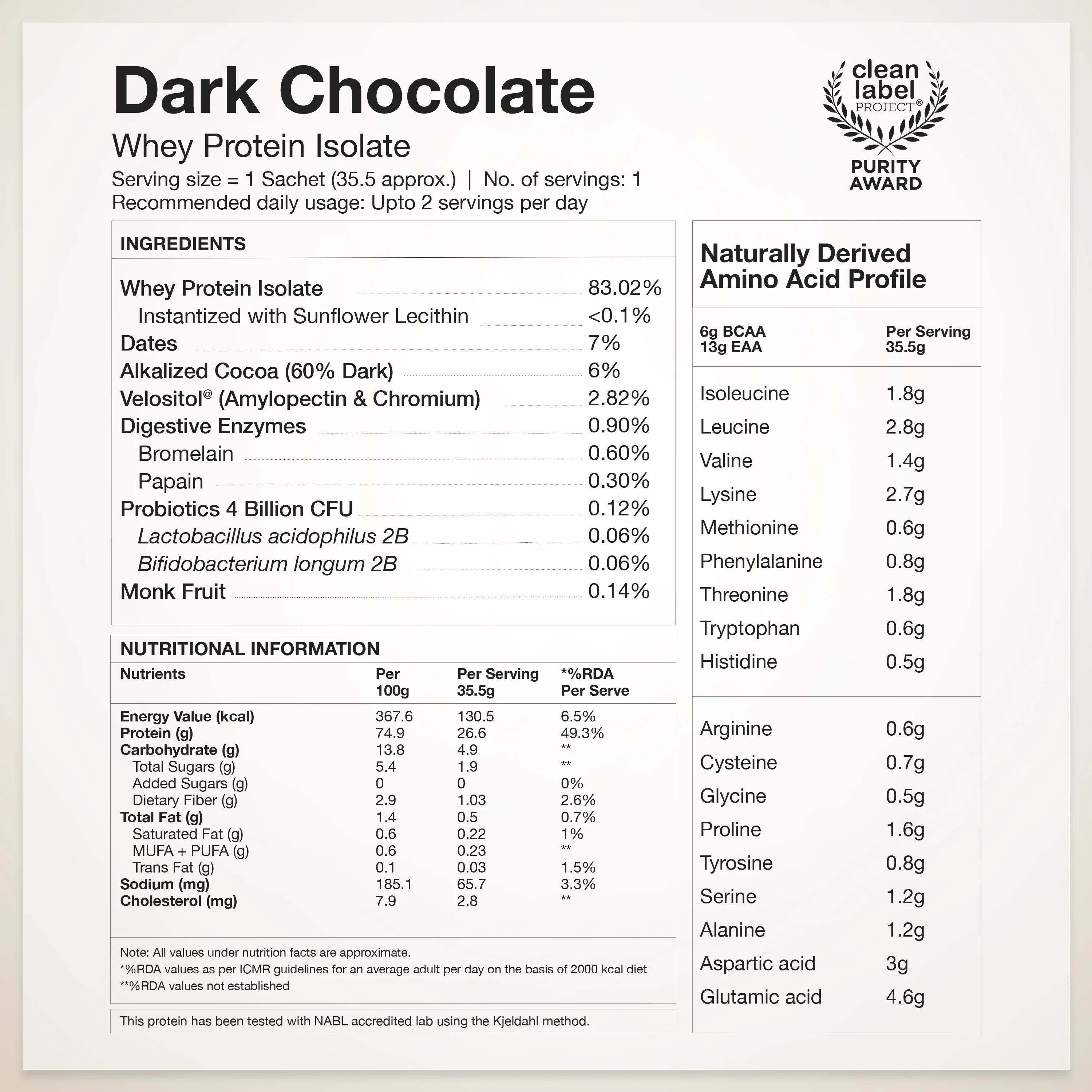 Whey Protein Isolate Dark Chocolate Gift Sachet - Image 10